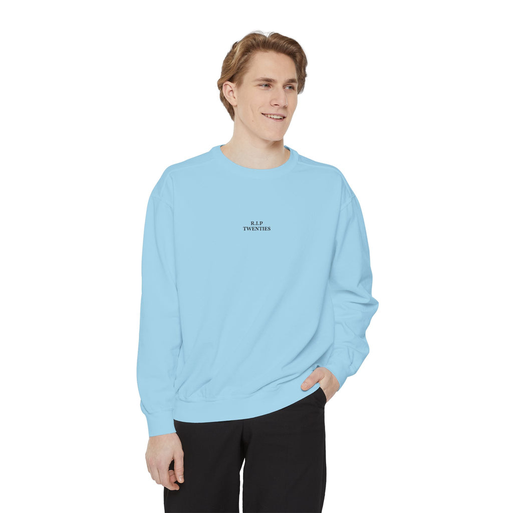 Minimalist "Be Kind" White Sweatshirt — Small Chest Text Crewneck
