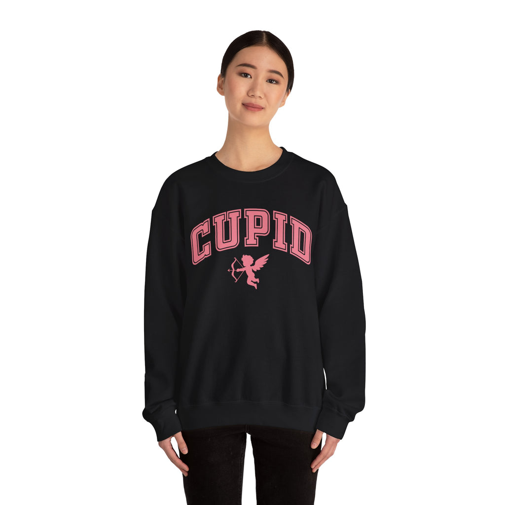 Crewneck Sweatshirt — Minimal Line Art Heart "I (heart) you" Back Design