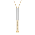 Hidden Message Sliding Bar Necklace — Engravable Secret Message Pendant