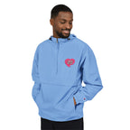 Packable Anorak Jacket — Orange Heart Sequin Patch