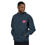 Packable Anorak Jacket — Orange Heart Sequin Patch