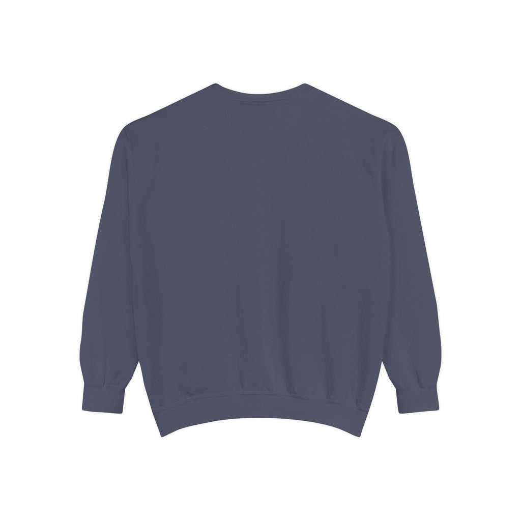 Minimalist "Be Kind" White Sweatshirt — Small Chest Text Crewneck