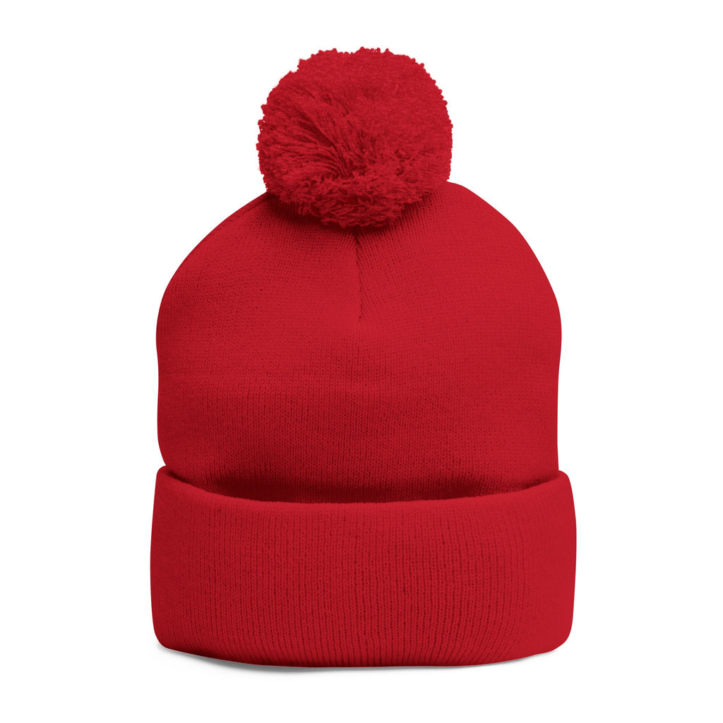 Embroidered Pom-Pom Beanie — "You Are Berry Special" Cute Strawberry Knit Hat