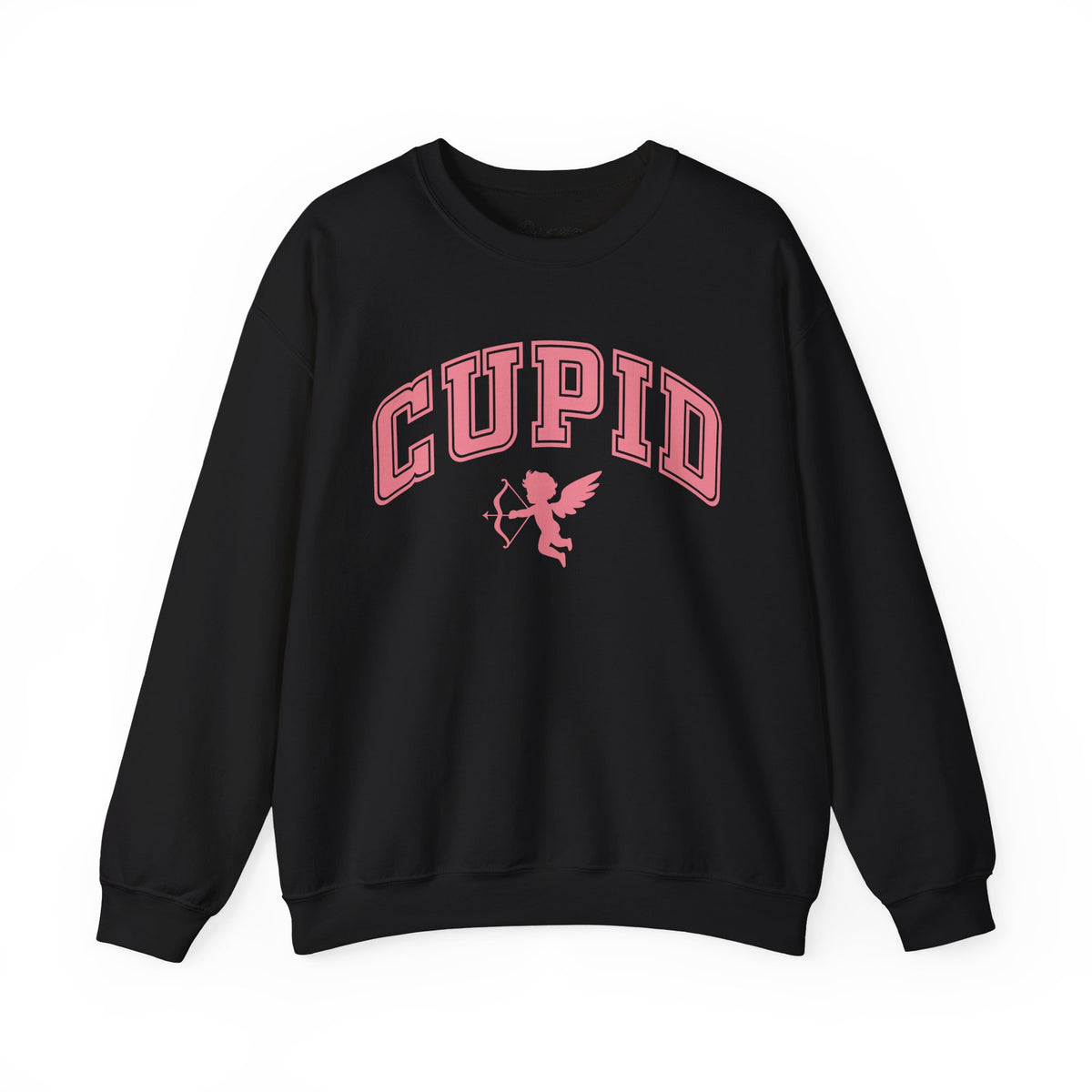 Crewneck Sweatshirt — Minimal Line Art Heart "I (heart) you" Back Design