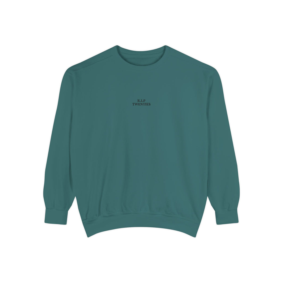 Minimalist "Be Kind" White Sweatshirt — Small Chest Text Crewneck