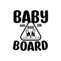 Baby and Dog on Board Sticker — Cute Car Decal for New Parents & Pet Owners