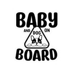 Baby and Dog on Board Sticker — Cute Car Decal for New Parents & Pet Owners