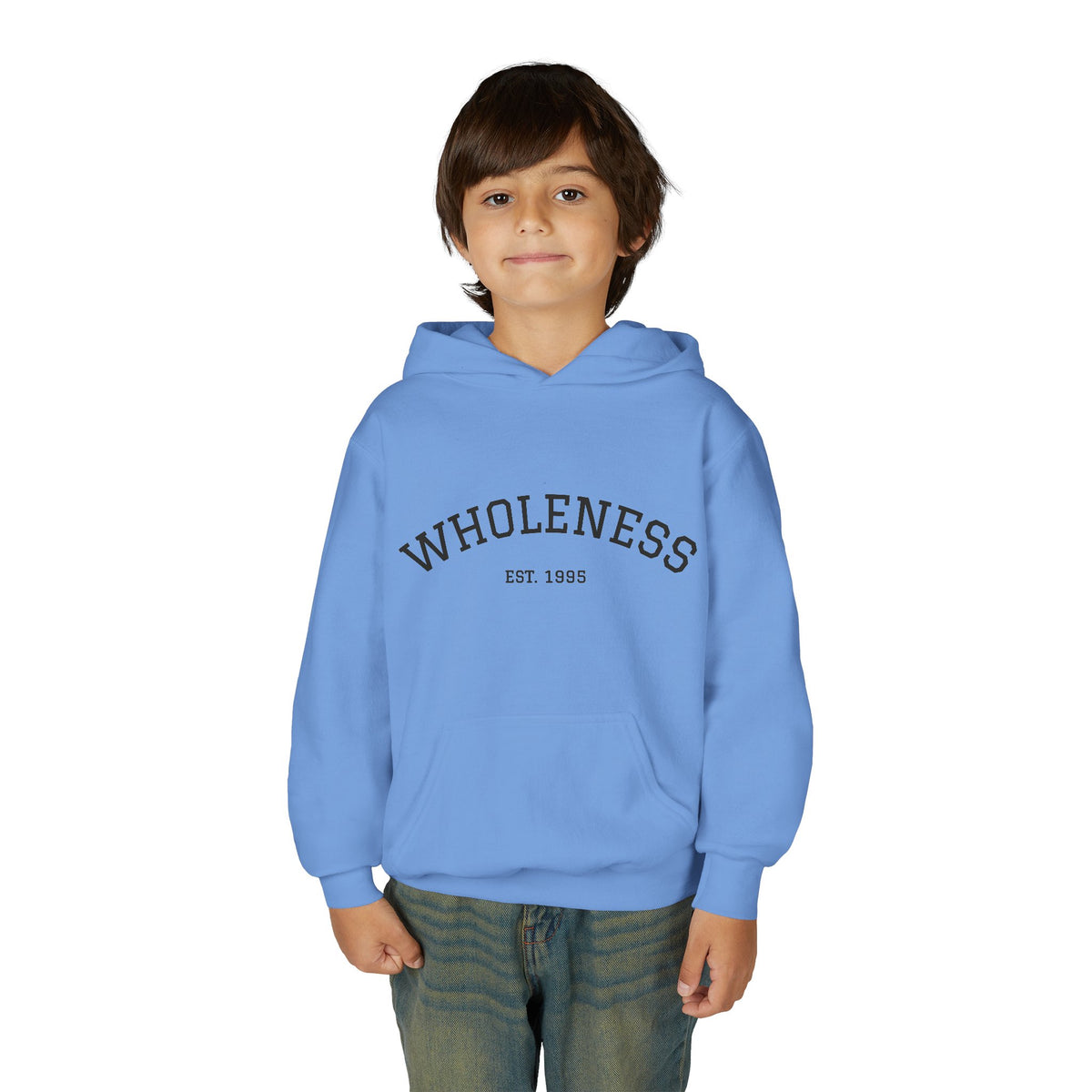 Wholeness Youth Hoodie – Vintage 'EST. 1995' Arch Logo