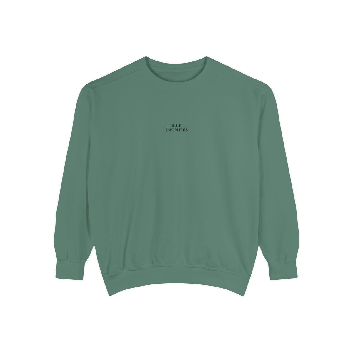 Minimalist "Be Kind" White Sweatshirt — Small Chest Text Crewneck