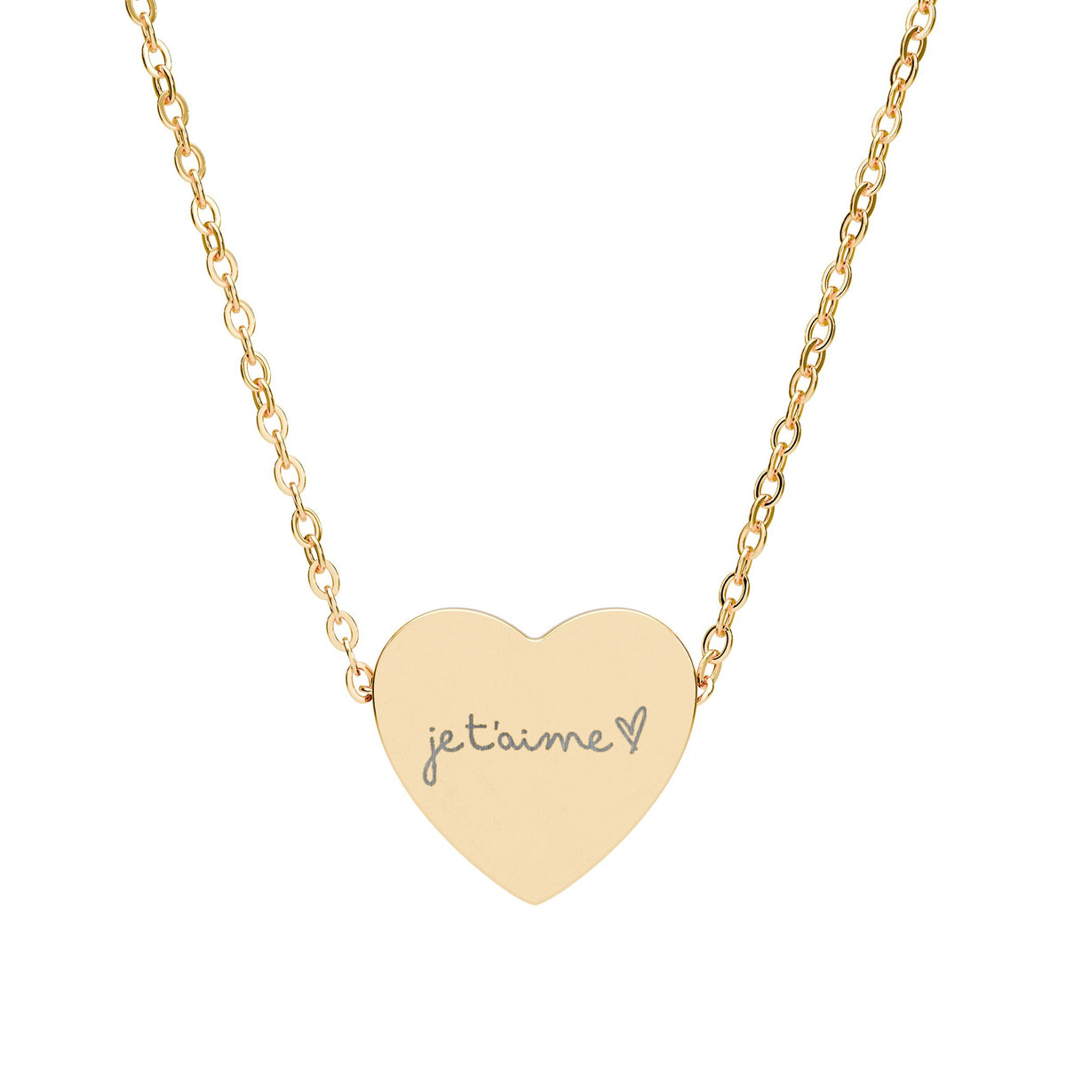 Engravable Heart Necklace — Personalized Script Name Pendant
