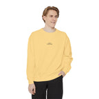 Minimalist "Be Kind" White Sweatshirt — Small Chest Text Crewneck