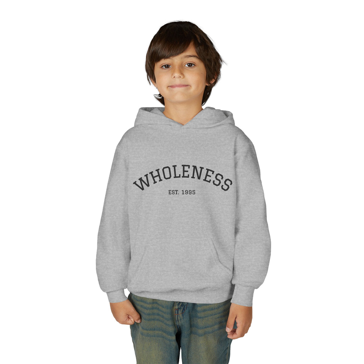Wholeness Youth Hoodie – Vintage 'EST. 1995' Arch Logo