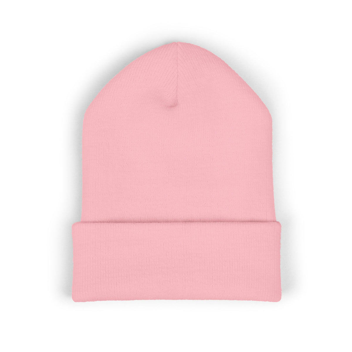 Embroidered Heart & Bat Cuffed Beanie — Cute Gothic Valentine Knit Hat