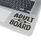 Adult On Board Sticker — Funny Kiss-Cut Vinyl Decal for Laptops, Water Bottles & Cars