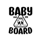 Baby and Dog on Board Sticker — Cute Car Decal for New Parents & Pet Owners