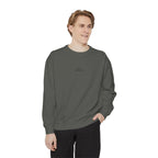 Minimalist "Be Kind" White Sweatshirt — Small Chest Text Crewneck