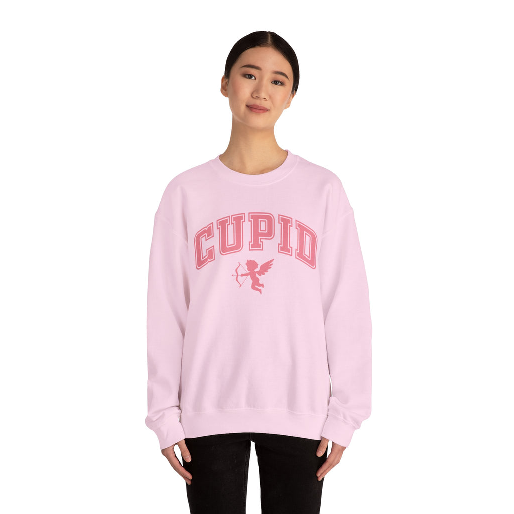 Crewneck Sweatshirt — Minimal Line Art Heart "I (heart) you" Back Design