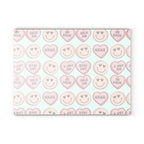 Valentine Conversation Hearts Glass Cutting Board — 'Love You / XOXO' Pattern