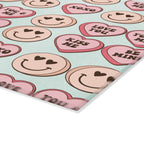 Valentine Conversation Hearts Glass Cutting Board — 'Love You / XOXO' Pattern