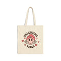 Valentine Vibes Tote Bag — Cute Heart Smile Canvas Shopper