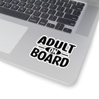 Adult On Board Sticker — Funny Kiss-Cut Vinyl Decal for Laptops, Water Bottles & Cars