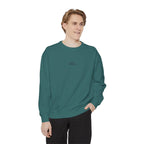 Minimalist "Be Kind" White Sweatshirt — Small Chest Text Crewneck