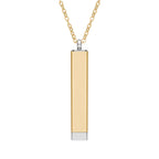 Hidden Message Sliding Bar Necklace — Engravable Secret Message Pendant