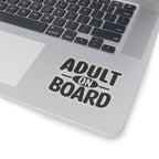 Adult On Board Sticker — Funny Kiss-Cut Vinyl Decal for Laptops, Water Bottles & Cars