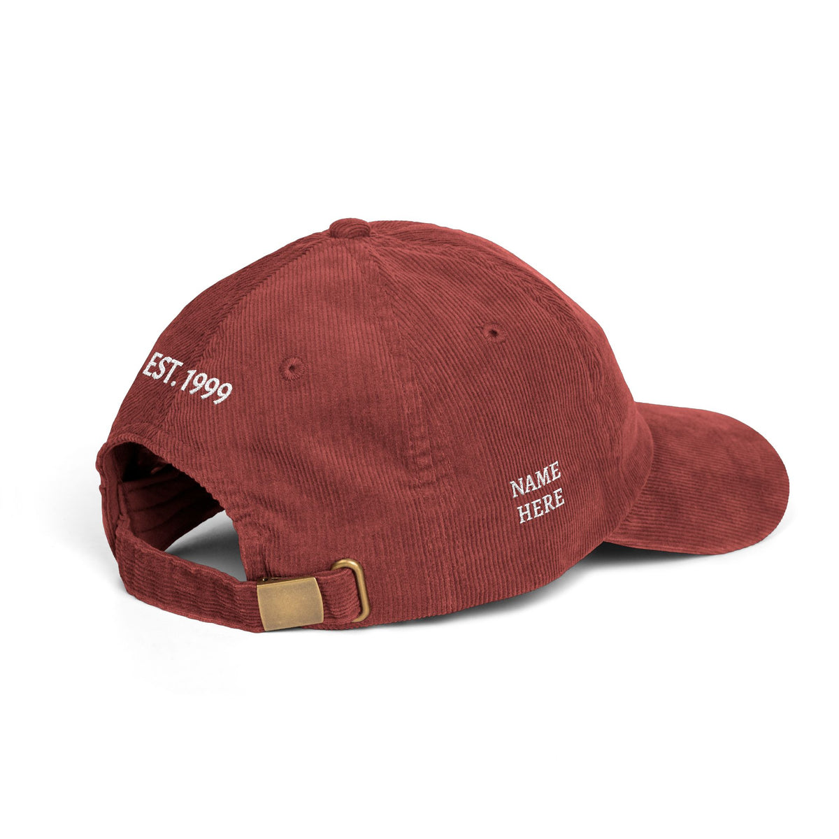 Vintage Corduroy Cap — Embroidered "EST. 1999" Dad Hat