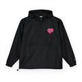 Packable Anorak Jacket — Orange Heart Sequin Patch
