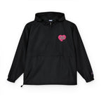 Packable Anorak Jacket — Orange Heart Sequin Patch
