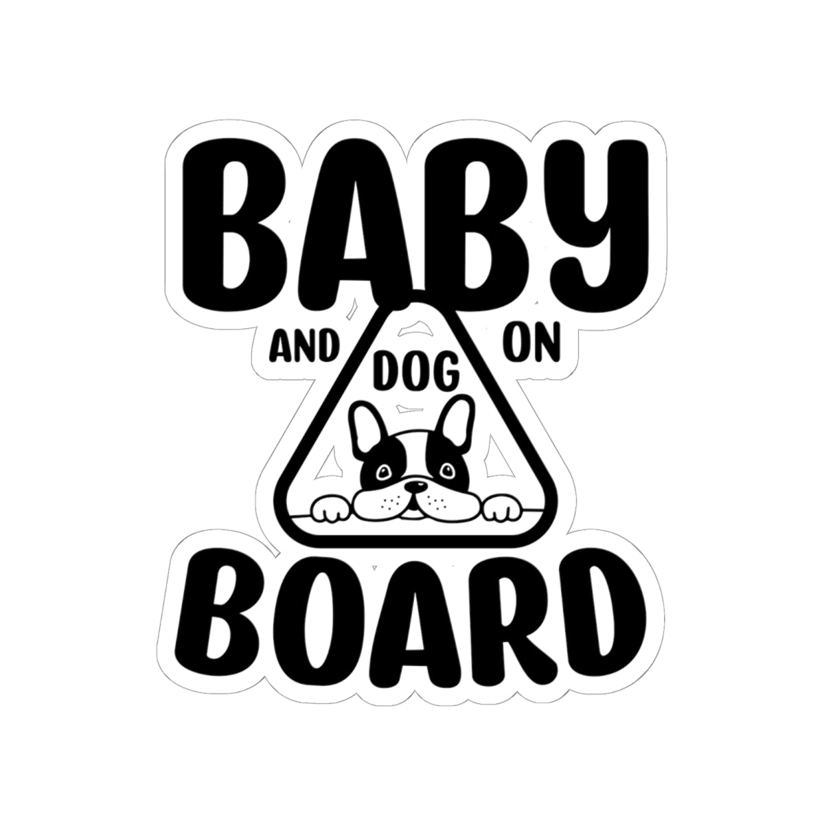 Baby and Dog on Board Sticker — Cute Car Decal for New Parents & Pet Owners