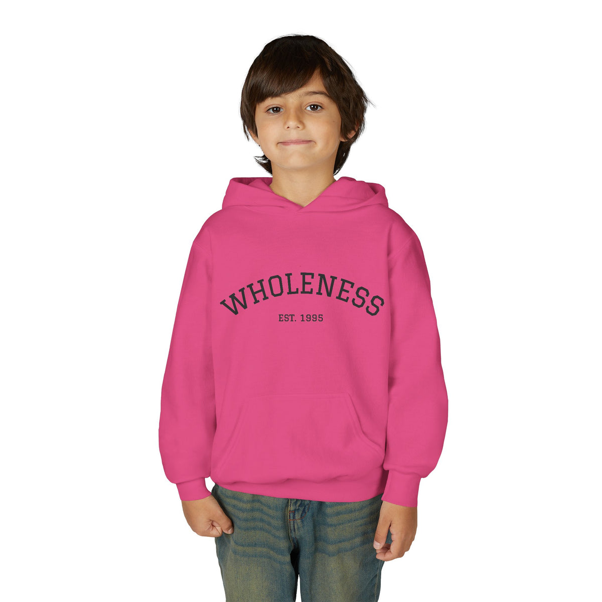 Wholeness Youth Hoodie – Vintage 'EST. 1995' Arch Logo