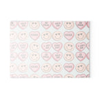 Valentine Conversation Hearts Glass Cutting Board — 'Love You / XOXO' Pattern