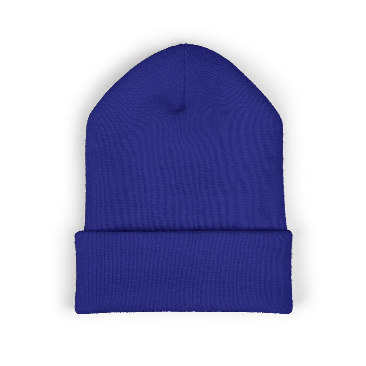 Embroidered Heart & Bat Cuffed Beanie — Cute Gothic Valentine Knit Hat