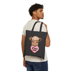 Valentine Vibes Tote Bag — Cute Heart Smile Canvas Shopper