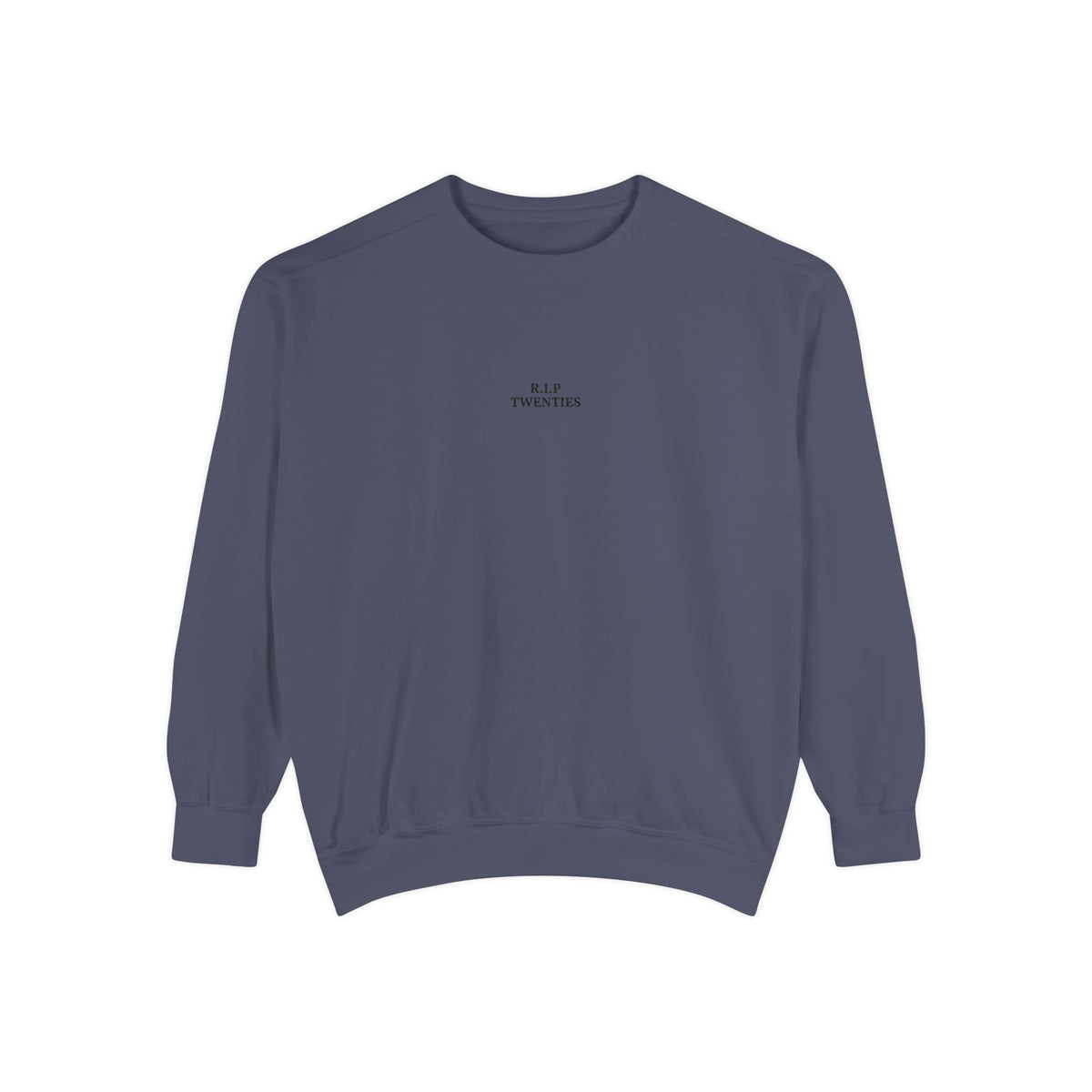 Minimalist "Be Kind" White Sweatshirt — Small Chest Text Crewneck
