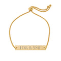 Engraved Adjustable Bar Bracelet — Personalized Nameplate Jewelry