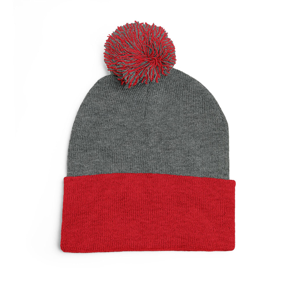 Embroidered Pom-Pom Beanie — "You Are Berry Special" Cute Strawberry Knit Hat