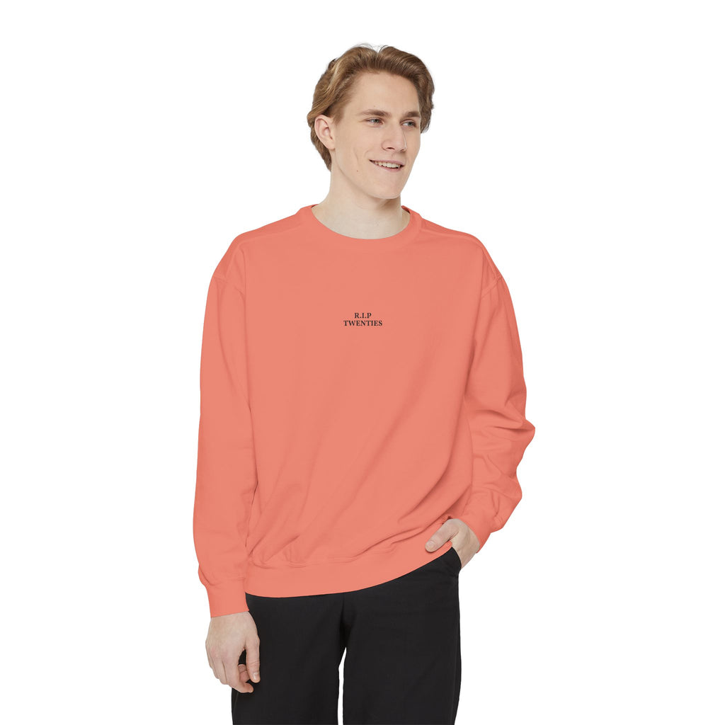 Minimalist "Be Kind" White Sweatshirt — Small Chest Text Crewneck