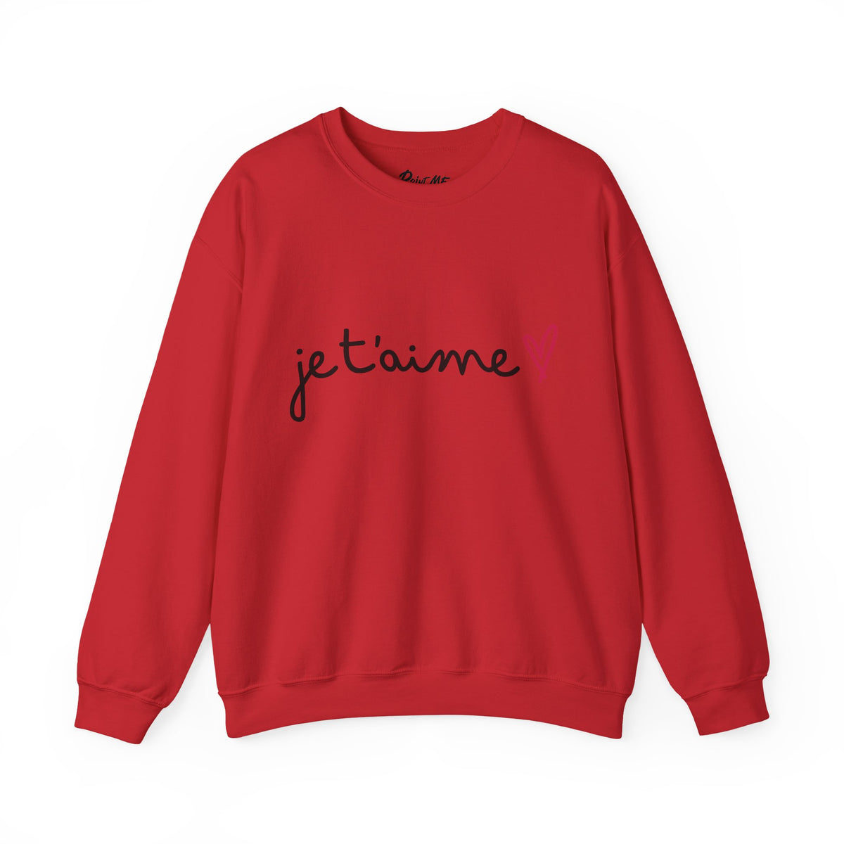 Crewneck Sweatshirt — Minimal Line Art Heart "I (heart) you" Back Design