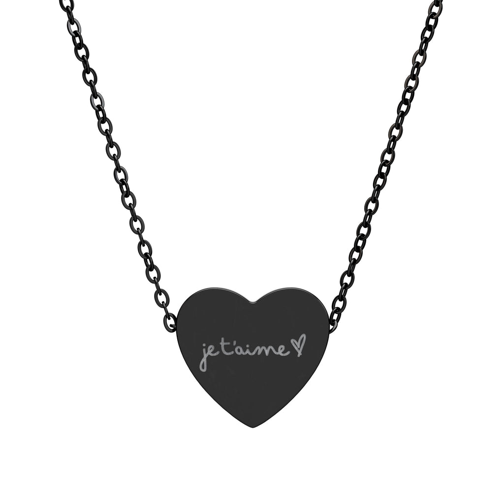 Engravable Heart Necklace — Personalized Script Name Pendant