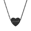 Engravable Heart Necklace — Personalized Script Name Pendant