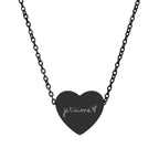 Engravable Heart Necklace — Personalized Script Name Pendant