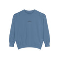Minimalist "Be Kind" White Sweatshirt — Small Chest Text Crewneck