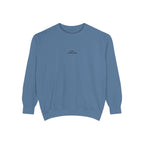 Minimalist "Be Kind" White Sweatshirt — Small Chest Text Crewneck