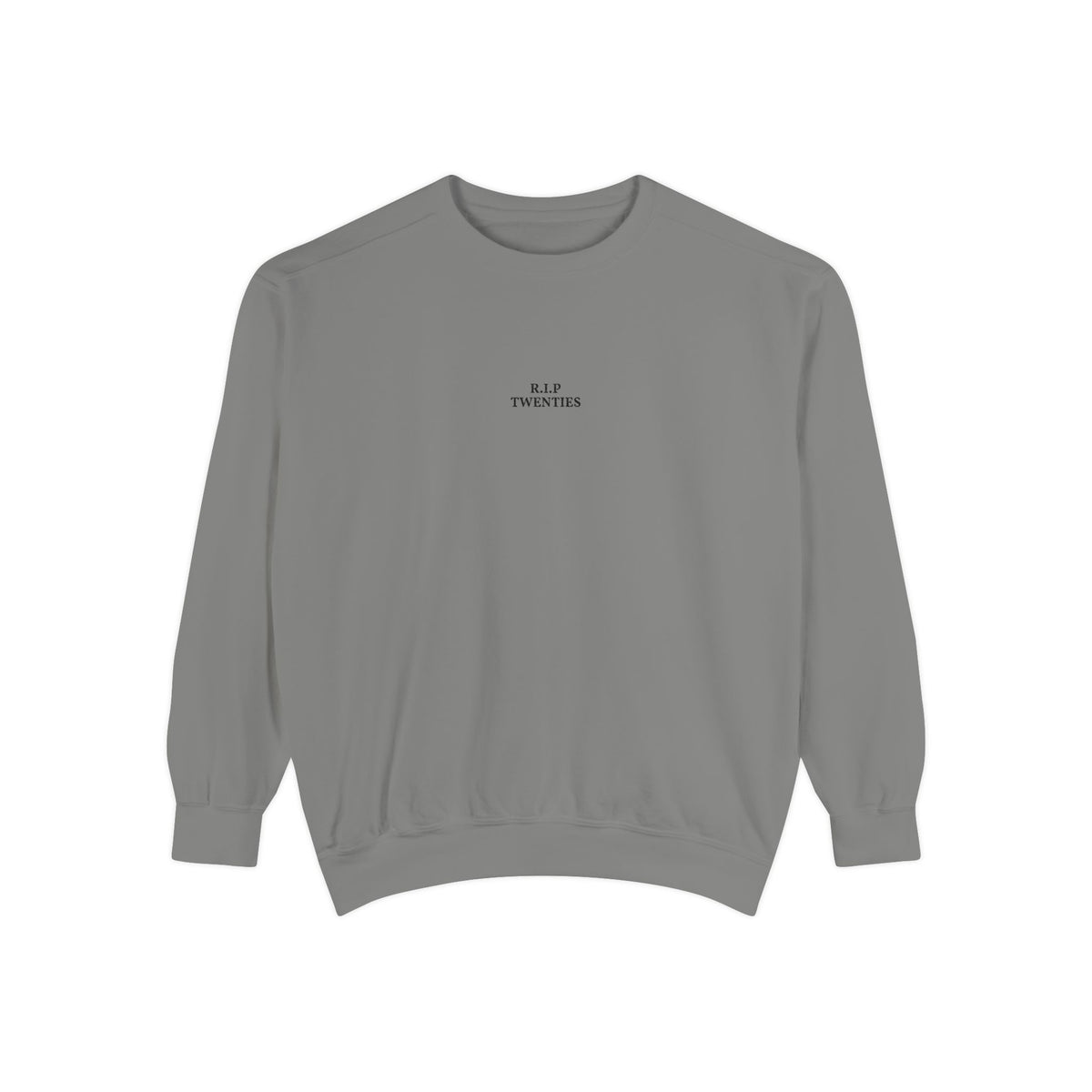 Minimalist "Be Kind" White Sweatshirt — Small Chest Text Crewneck