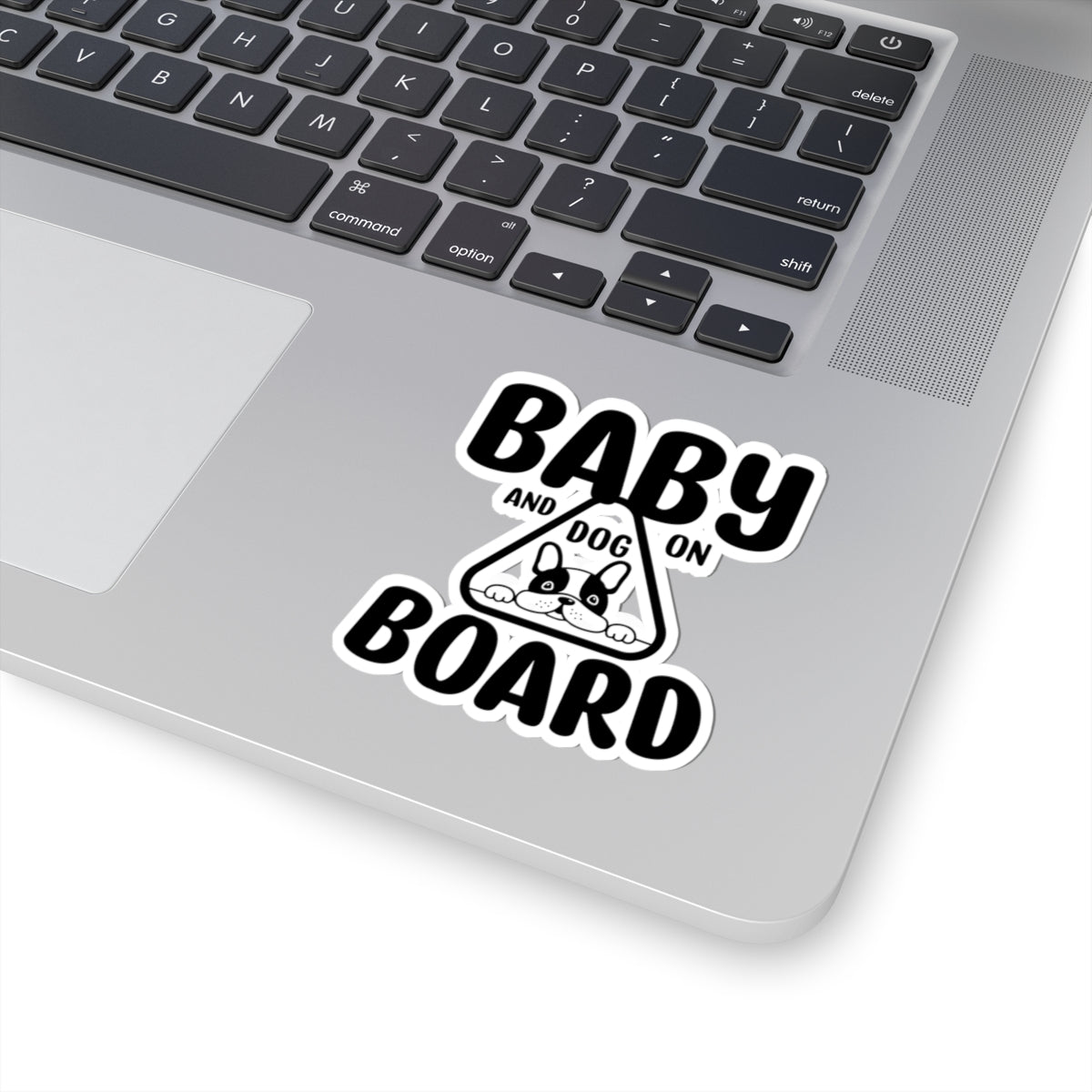 Baby and Dog on Board Sticker — Cute Car Decal for New Parents & Pet Owners