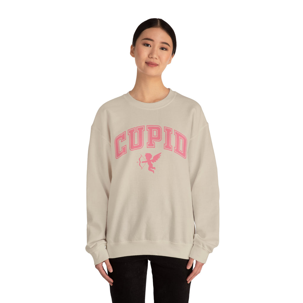 Crewneck Sweatshirt — Minimal Line Art Heart "I (heart) you" Back Design