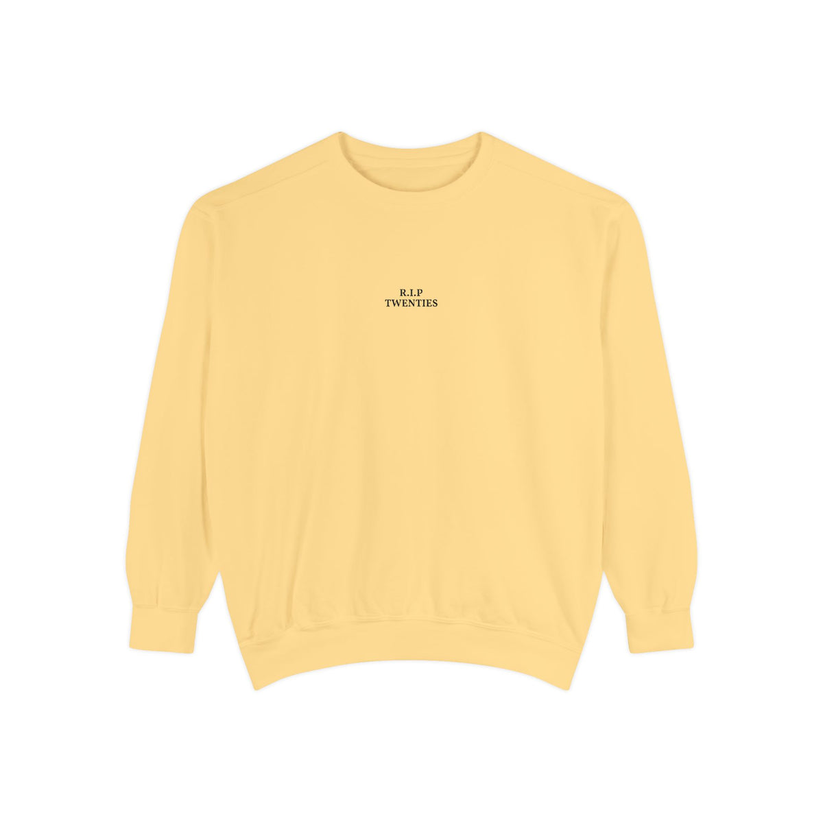 Minimalist "Be Kind" White Sweatshirt — Small Chest Text Crewneck